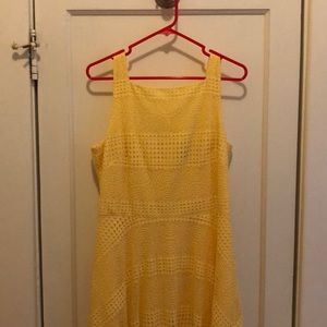 Yellow Maggy London lacey dress (like new)